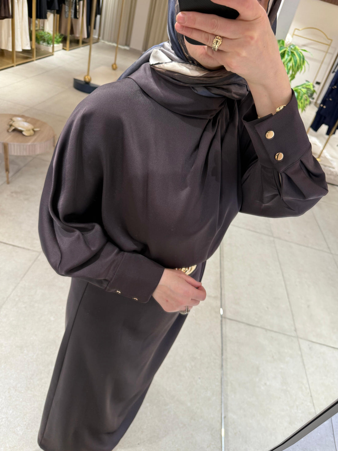 Missemramiss- Midnight Silk Elbise