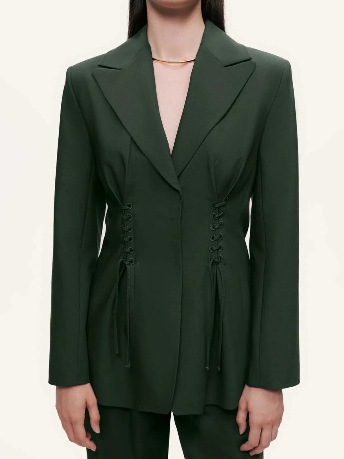 Nocturne- Beli İp Detaylı Blazer Ceket
