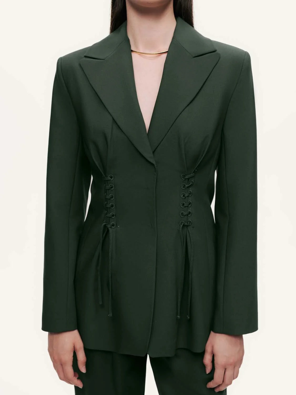 Nocturne- Beli İp Detaylı Blazer Ceket