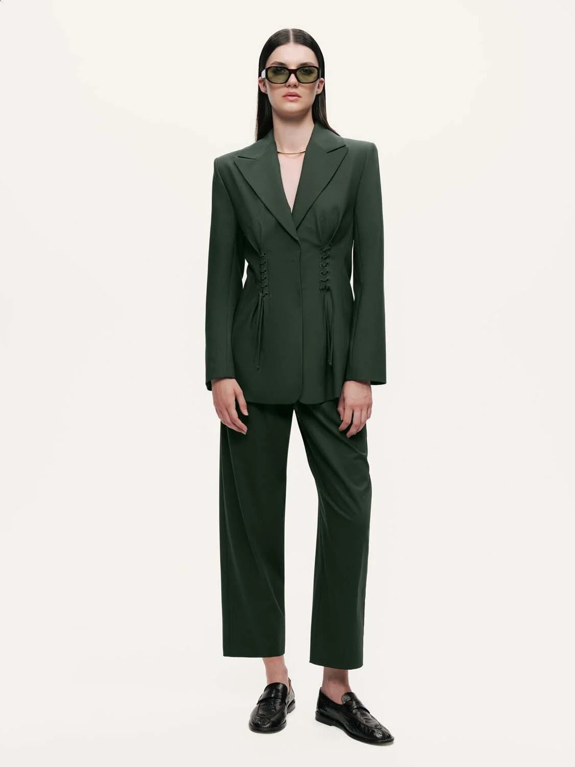 Nocturne- Beli İp Detaylı Blazer Ceket